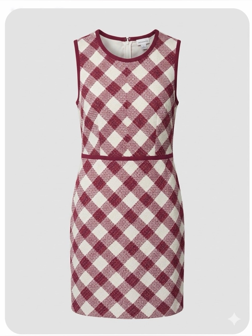 Liz Claiborne Woven Checkered Sheath Dress NWT